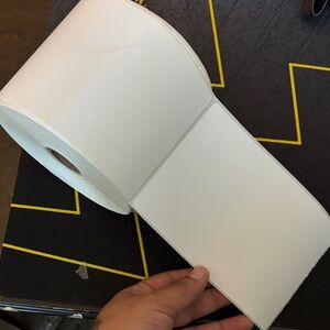 500 Blank Adhesive Label Roll - White Shipping/Barcode Labels